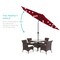 Best Choice Products 10ft Solar LED Lighted Patio Umbrella w/ Tilt Adjustment, UV-Resistant Fabric